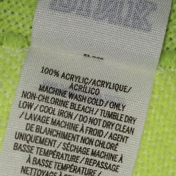 Victoria Secret Pink Shawl/Throw, 88x27, Neon Yellow Green, pre-owned - Picture 4 of 5